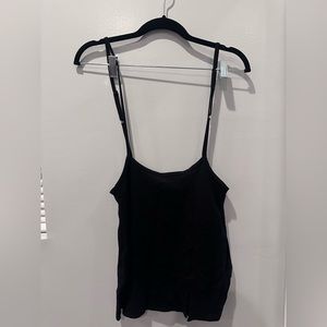 (MUST SELL BY 5/10) Cotton Overall skirt w/ adjustable straps & knee split